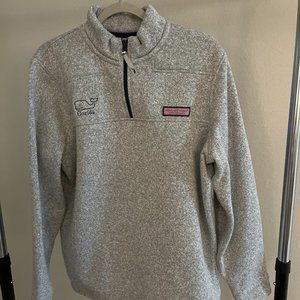 Vineyard Vines Florida Gray 1/4 Zip Fleece Men's Medium - Preowned